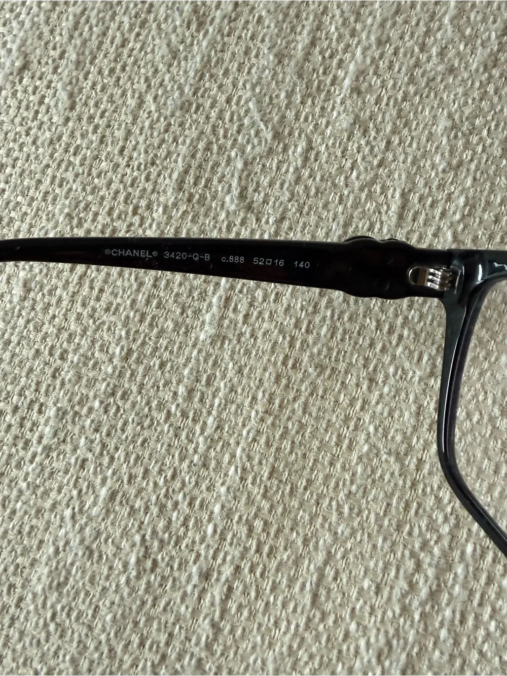 CHANEL Black Women's Cat-Eye Eyeglass Frames
